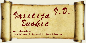 Vasilija Dvokić vizit kartica